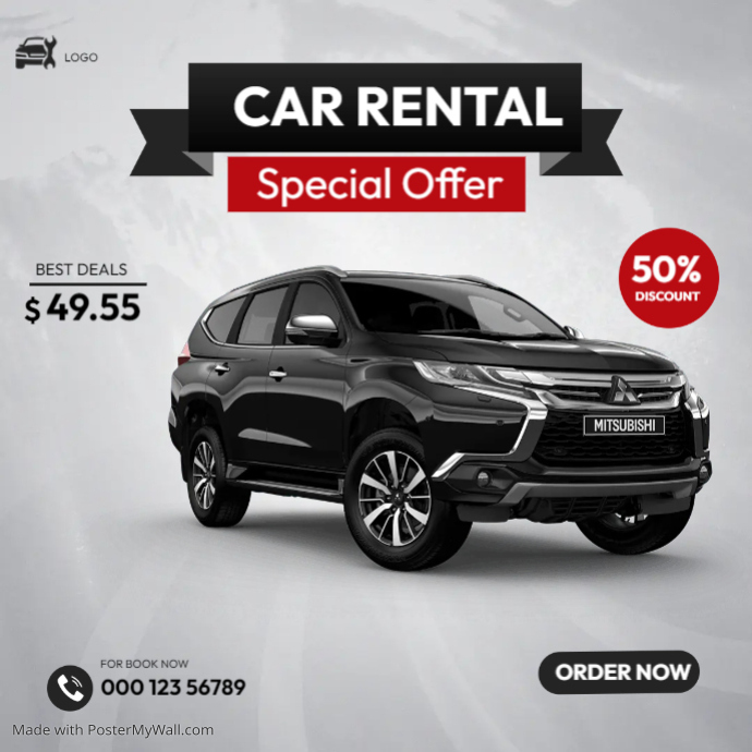 Car Rent Designs Car Rental Template | PosterMyWall