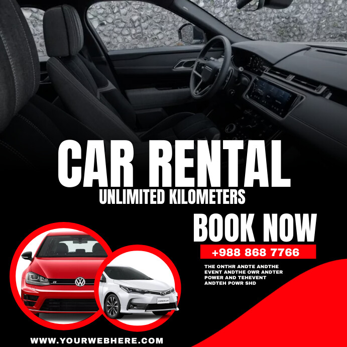 Car Rentals Posting car rental Template | PosterMyWall