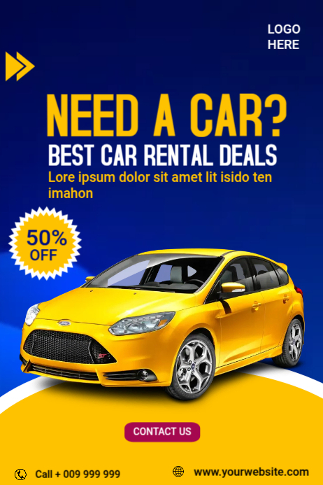 Car Rental Template | PosterMyWall
