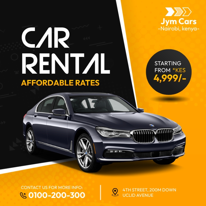 Car Rental Template | PosterMyWall