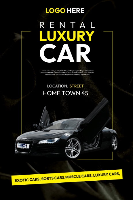 Car rental Template | PosterMyWall