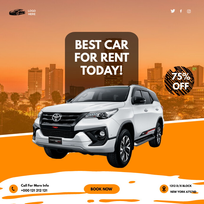car rental Template | PosterMyWall