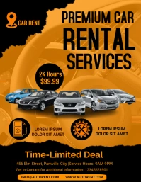 car rental 传单(美国信函) template