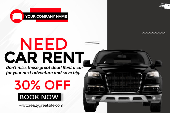 CAR RENTAL Template | PosterMyWall
