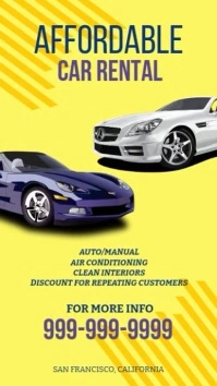 Car rental Instagram Story template