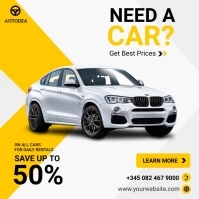 car rental Publicación de Instagram template