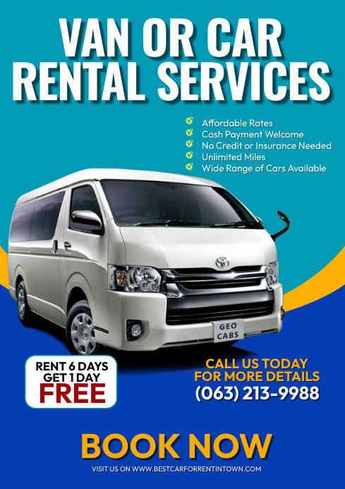 CAR RENTAL Template | PosterMyWall