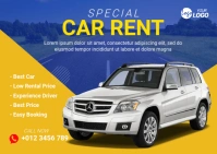 Car Rental Flyer Postal template