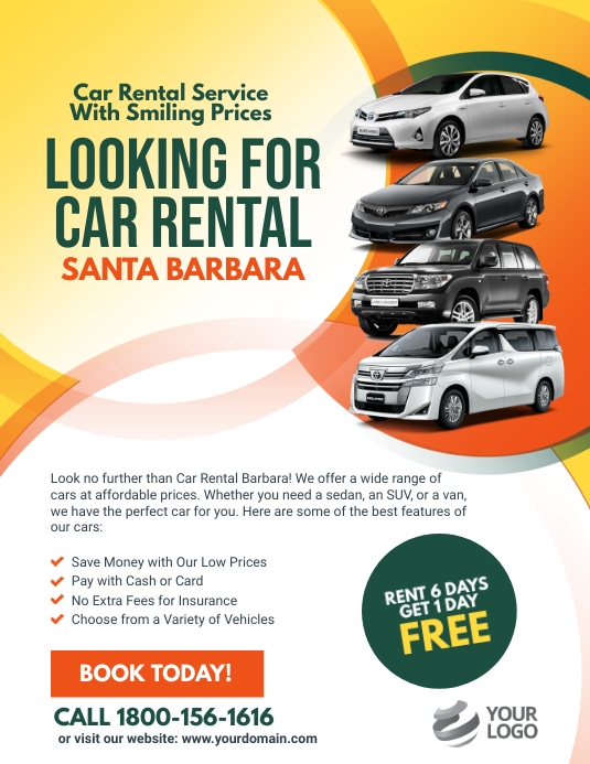 We Rent Cars Advertisement Car Rental Flyer Promotion Template | PosterMyWall