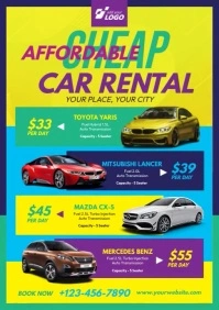 Car Rental Flyer Template A4