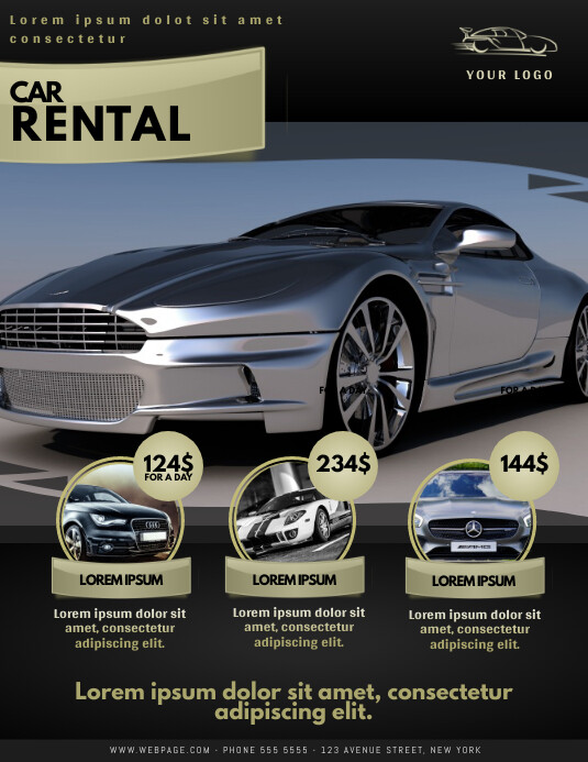 Car rental flyer template PosterMyWall