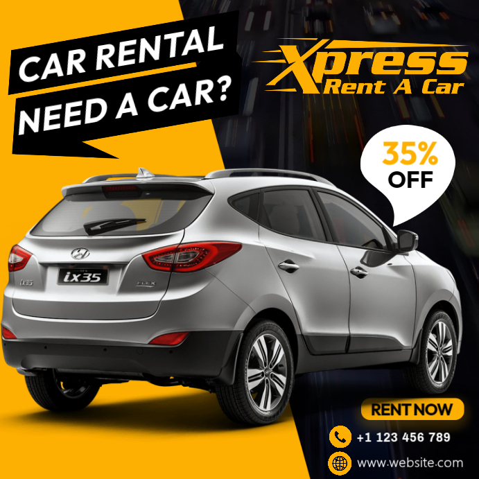Car Rental Promotion Template | PosterMyWall