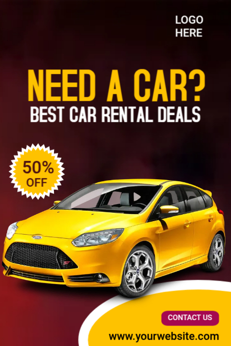 Car Rental Poster Template | PosterMyWall