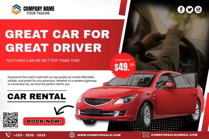 car rental poster Template | PosterMyWall