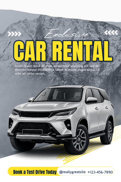Car Rental Poster Template | PosterMyWall