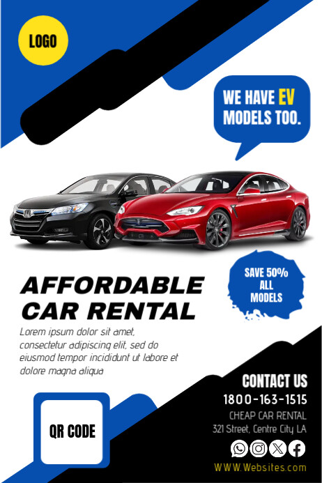 Copy of Car Rental Poster Flyers Templates | PosterMyWall