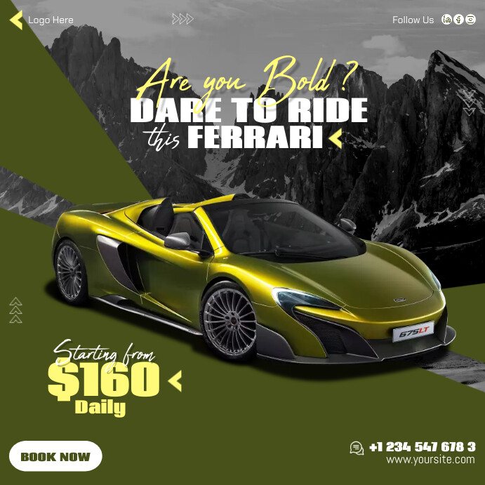 CAR RENTAL POSTERS Template | PosterMyWall