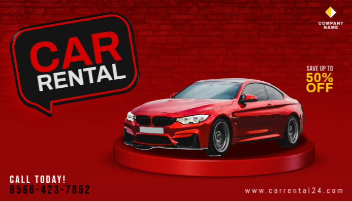 Header Image For Car Rentals Car Rental Promotion Blog Header Banner Template | PosterMyWall