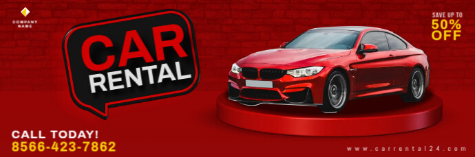 Header Image For Car Rentals Car Rental Promotion Email Header Banner Templat | PosterMyWall