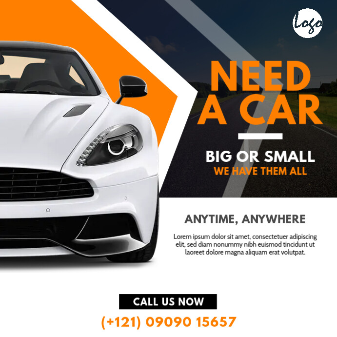 Car Rental Service Ad Publicación de Instagram template