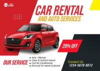 Car Rental Service Ad Template Postal