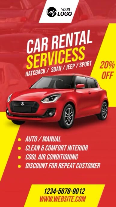 Car Rental Service Ad Template | PosterMyWall