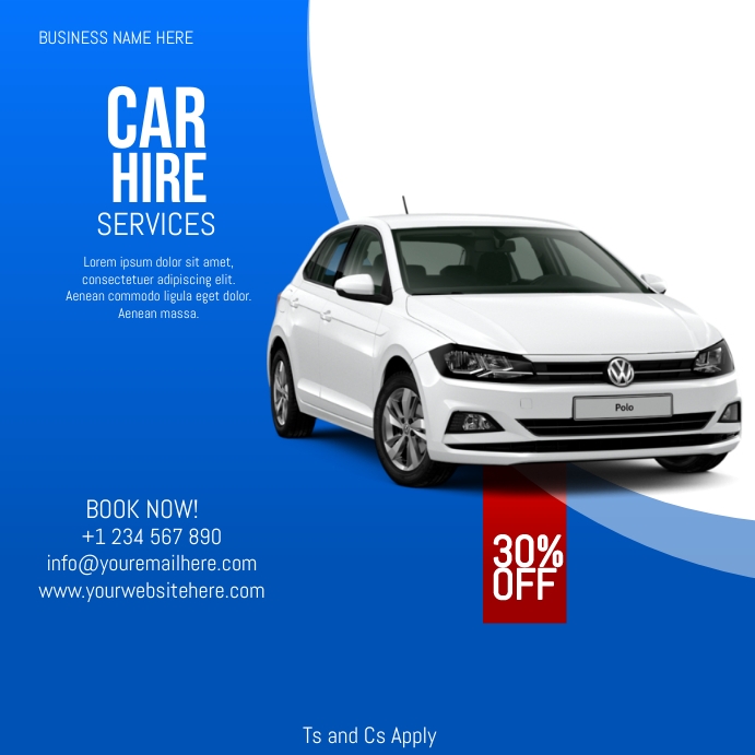 car rental service Template PosterMyWall