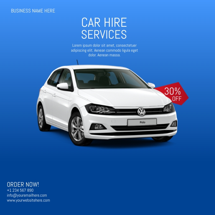 car rental service Template PosterMyWall