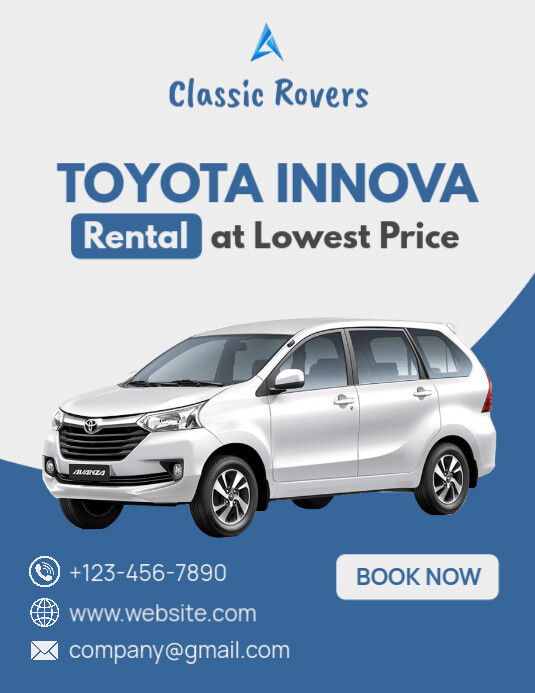 car rental service flyer template