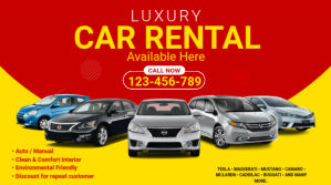 Car Rental Services Ad Twitter-bericht template
