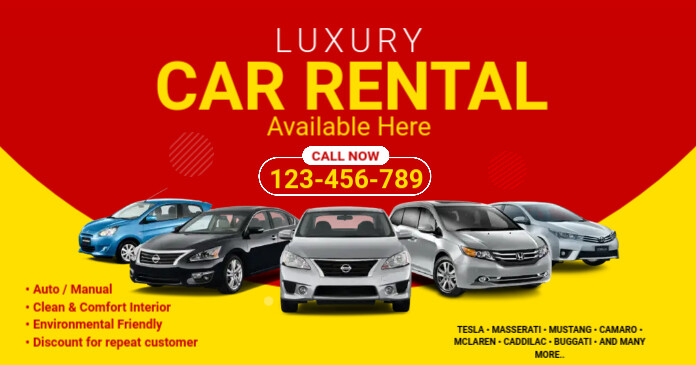 We Rent Cars Advertisement Copy of Car Rental Services Ad | PosterMyWall