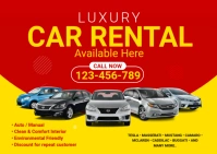 Car Rental Services Postcard Postal template