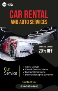 Car Rental Tabloid template