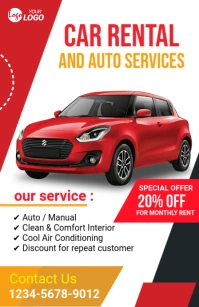 Car Rental Tabloid template