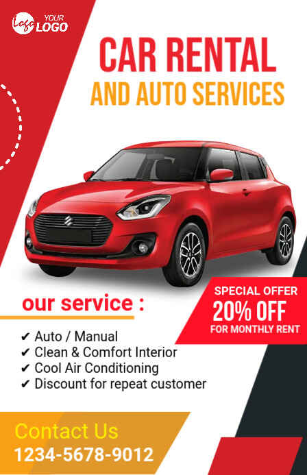 Car Rental Tabloid | PosterMyWall