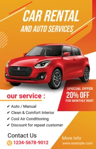 Car Rental Tabloid template