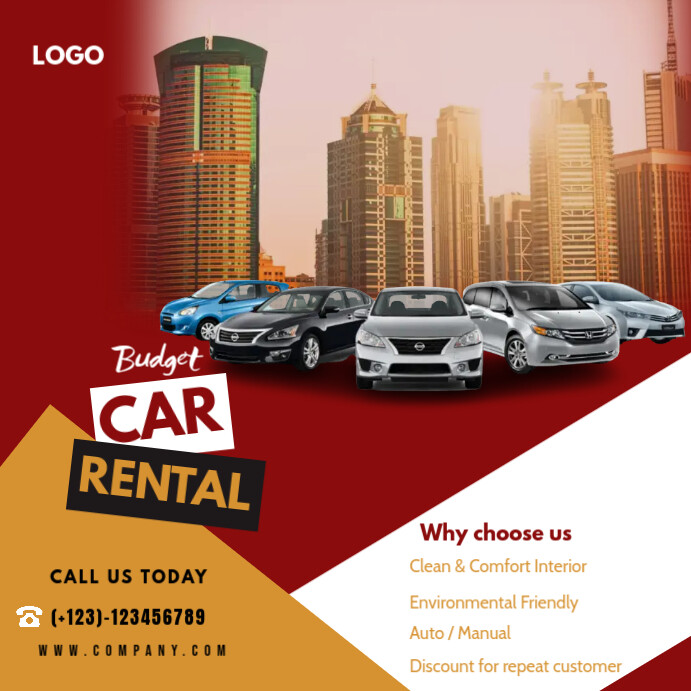 Car Rental Template PosterMyWall
