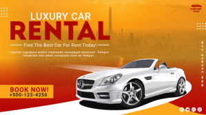 Car rental twitter promotion post template