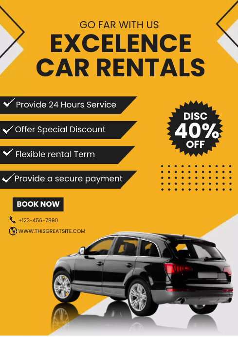 Car Rentals Advertising Template | PosterMyWall