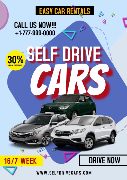 Car Rentals Poster Template | PosterMyWall