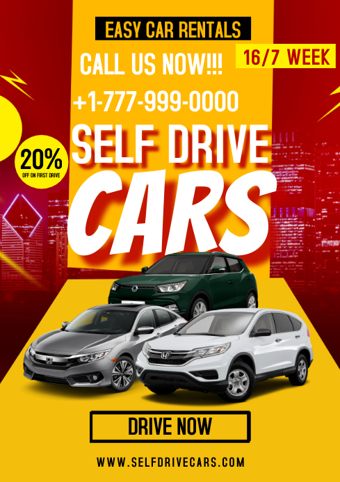 Car Rentals Poster Template | PosterMyWall
