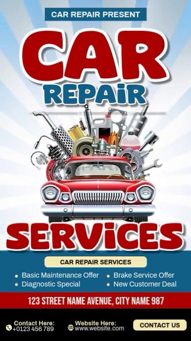 Car Repair Ads Instagram Reel template