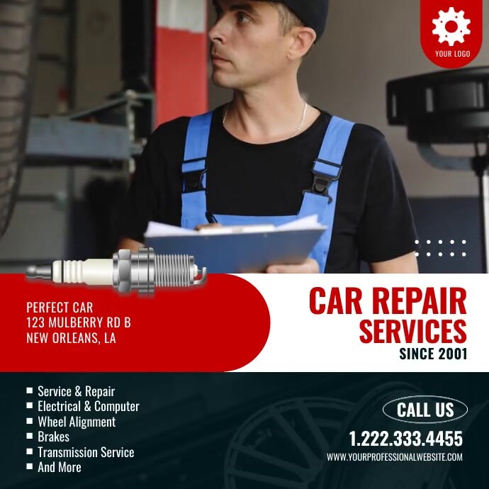 Car Repair Auto Service Video Ad Template | PosterMyWall