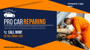 Lila Car Repair Service Facebook Cover Video Template