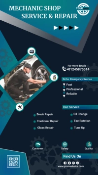 CAR REPAIR CENTER FLYER Affichage numérique (9:16) template