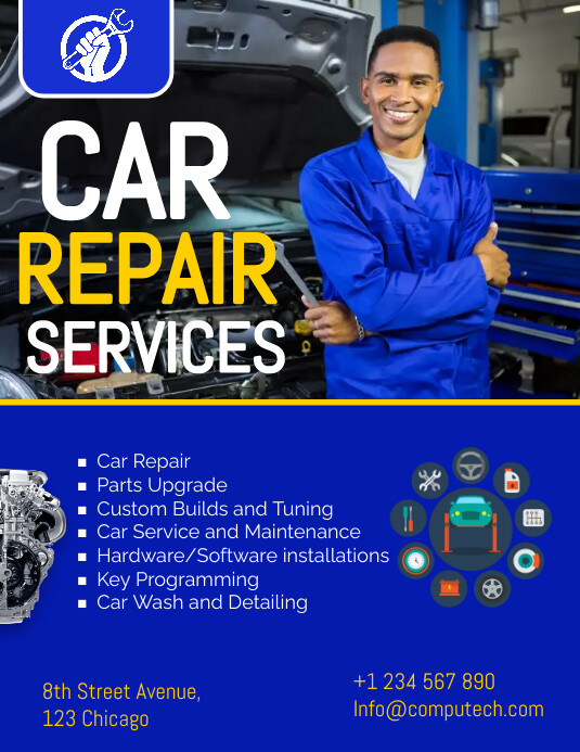CAR REPAIR Template PosterMyWall CAR REPAIR Template PosterMyWall
