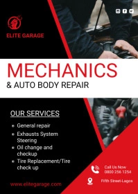 Car Repair flyer A6 template