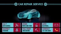 Red Auto Repair Digital Display Template | PosterMyWall