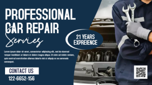 Car repair services งานแสดงผลงานแบบดิจิทัล (16:9) template