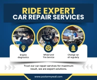 Car Repair Services Facebook Post Persegi Panjang Sedang template
